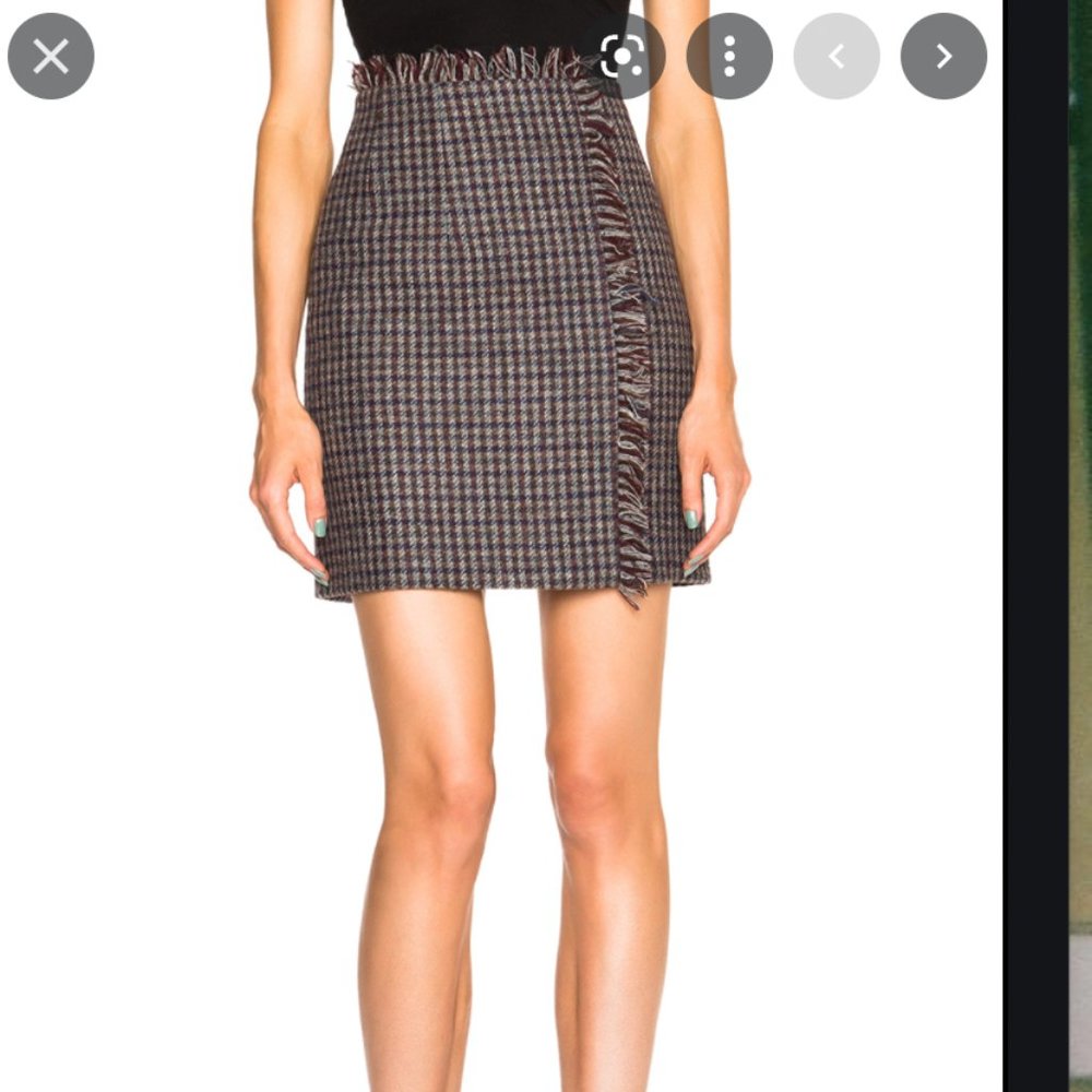 Acne Studio wool plaid skirt